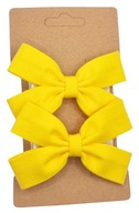 Spinki do włosów dla dziewczynki kokardki 2 szt żółte