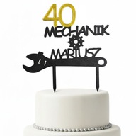 topper na tort dekoracja personalizacja MECHANIK!! RÓŻNE KOLORY