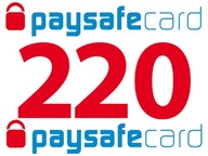 PAYSAFECARD 220 zł ( 200 zł + 20 zł) KOD PIN PSC