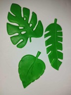 Figurki cukrowe na tort listki monstera