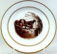 # TALERZ OZDOBNY - MYŚLIWSKI - 23,7 cm - KAHLA, 1957 - 64