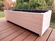 Donica biała drewniana skrzynia 100x40x40