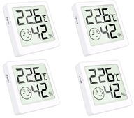 MINI TERMOMETR HIGROMETR POKOJOWY ELEKTRONICZNY zestaw 4szt.+baterie 4szt.