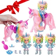 KOOKYLOOS ZESTAW LALECZKA IRIS JEDNOROŻEC RAINBOW Z WŁOSAMI + AKCESORIA