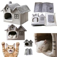 DOMEK DLA KOTA DOM BUDA BUDKA LEGOWISKO DOCIEPLANA NA ZIME OCIEPLANA MIEKKA