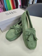 Mokasyny, baleriny zielone r. 37 ekozamsz, lekkie !!!