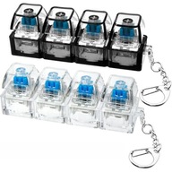 Fidget Keyboard brelok na stres lęk czteropalcowy przycisk do biura - biały