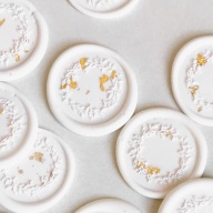 LAKI odbicia lakowe stempel lakowy biały 150 szt.