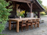 Stol debowy Postarzany Drewno Wiejski styl Rustic Stodola Dla domu