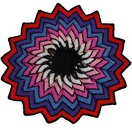 Serweta serwetka szydełkowa na szydełku rękodzieło hand made kolorowa 30cm