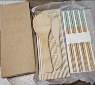 Zestaw do robienia sushi bambusowy DIY mata 4 pary pałeczki