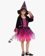 Kostium Czarownicy Dla Dziewczynki / Kostium Strój Karnawałowy / 128-134 cm