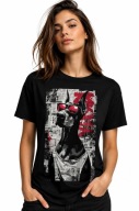 T-Shirt Doberman Streetwear Czarny Koszulka z Nadrukiem Premium Urban Style