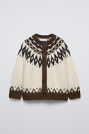 ZARA BARDZO CIEPŁY KARDIGAN SWETER ROZPINANY DLA DZIEWCZYNKI 140/146