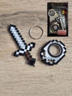 Żelazny Zestaw KeySpinner + Miecz Minecraft - Brelok Druk3d fidget