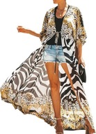 Damskie Pareo Zwiewna Sukienka Plażowa Maxi Tunika Uniwersalna