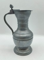 CYNA sygnowany STARY dzbanek dzban ozdobny z żołędziami CYNY 17,5cm