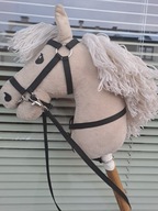 Ogłowie kantar uzda uprząż dla Hobby Horse A4 z napierśnikiem czarne