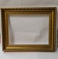 Złota, drewniana rama do obrazu – profilowana, dekoracyjna