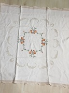 LNIANY -OBRUS-HAFTY-KORONKI- CUDNY WEEKENDOWA OBNIŻKA