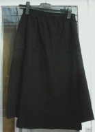 ciepła czarna asymetryczna spódnica r 40-44