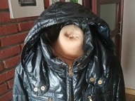 Max Mara czarna puchowa kurteczka 38