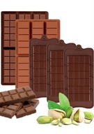 5xFORMA FOREMKA SILIKONOWA DO TABLICZKI CZEKOLADY CZEKOLADEK DOMOWE KOSTKI