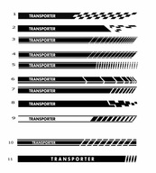 naklejki vw transporter sportowe pasy