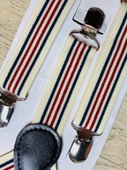 Szelki w paski do spodni dla dziecka retro rozmiar uniwersalny 1-8 lat