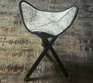 VINTAGE LATA 50TE ORYGINALNY SKÓRZANY STOŁEK MYŚLIWSKI SAFARI NAIROBI KENIA