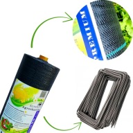 AGROTKANINA CZARNA 1,6x50M 90G MATA ANTYCHWASTOWA MOCNA AGROWŁÓKNINA KOTWY