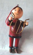 Drewniana figurka Muzykant z regionu Erzgebirge (brąz)