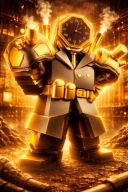 Toilet Tower Defence - Golden Future Large Clockman