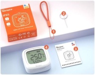 Sonoff czujnik temperatury i wilgotności Zigbee LCD IP65 wodoodporny smart