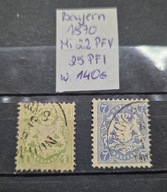 Niemcy,Bayern 1870, Mi.22 PFV, 25 PFI