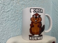 Śmieszki Kubek z Boberem, Bobrem, Kubek Mem, Idealny Prezent z Dawką Humoru