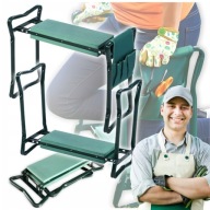 KRZESŁO OGRODOWE SKŁADANY KLĘCZNIK ŁAWECZKA PRZENOŚNA ORGANIZER OGRÓD 3W1