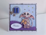 Kartka urodzinowa ręcznie robiona, urodziny Harry Potter Zgredek