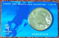 Australia 5 dolarów 2000 Olimpiada w Sydney lekkoatletyka menniczy blister