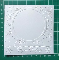 Scrapki papierowe, wyembosowana kula śnieżna