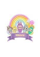 Opłatek na Tort Labubu Dekoracja do Tortu na Urodziny Wydruk Cukrowy