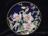 Talerz kolekcjonerski Wedgwood dekoracyjny obraz porcelanowy Bradex Kwiaty