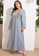 Hit !_NOWA luksusowa WYSMUKLAJĄCA sukienka maxi_ZŁOTA GIPIURA+perełki_r.52