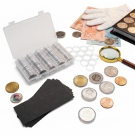 Organizer na monety 20/25/27/30 mm – model 100 kapsułek + 100 ulotek