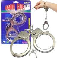 KAJDANKI METALOWE POLICJANTA DLA DZIECI POLICJA METAL ZAMYKANE NA KLUCZYK