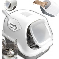 KUWETA DLA KOTA DUŻA SOLIDNA WYTRZYMAŁA ZAMKNIĘTA NA ŻWIREK FILTR ŁOPATKA