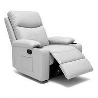 Fotel Rozkładany VERO z Podnóżkiem Ekoskóra 180 cm Komfort