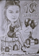 Karykatura A3 ze zdjęcia na prezent święta rocznice urodziny portret 1osoba