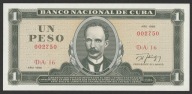 Kuba 1 peso 1986 - Jose Marti - stan bankowy UNC
