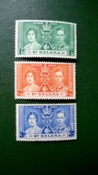 St. Helena * 3 znaczki KGVI kolonie angielskie brytyjskie